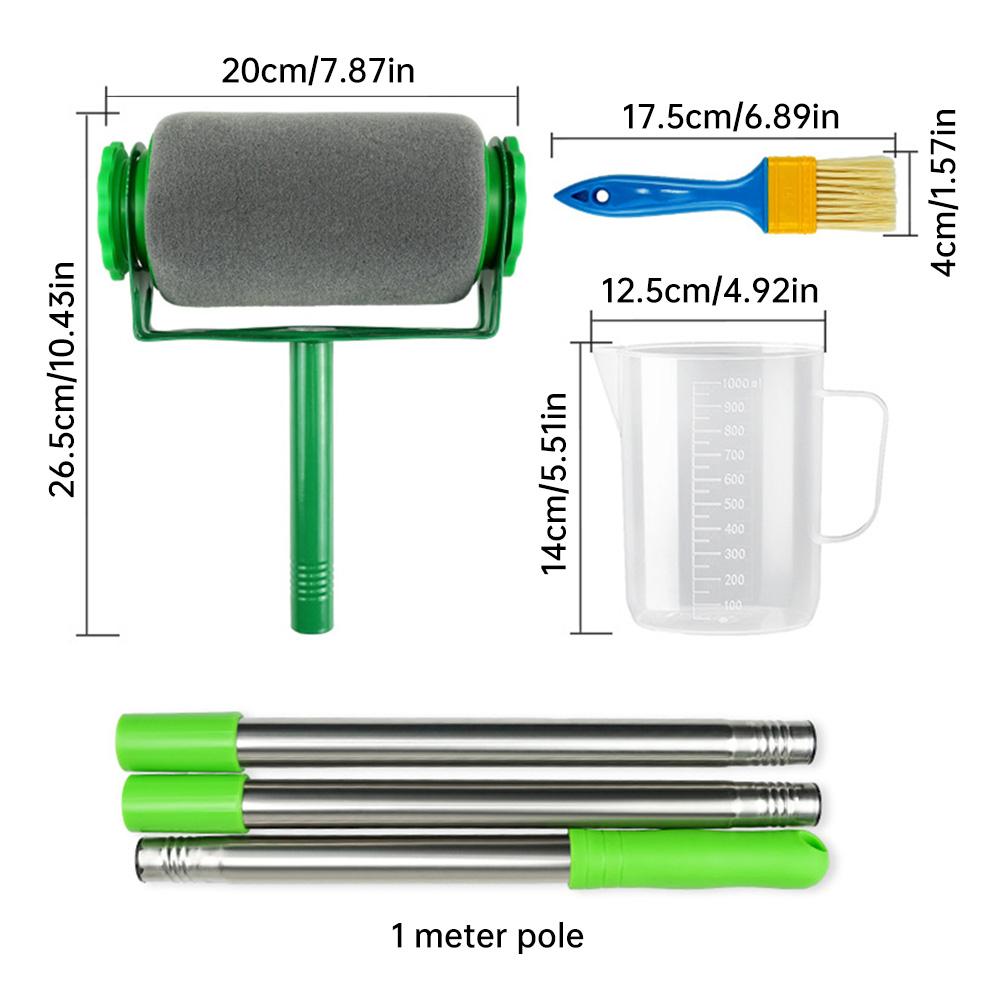 6pc/Set Paint Brush Set Roller Corner Brushes Household Use Wall Paint Decorative DIY Painting Brushes Easy to Use Handle Tools