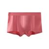 Men Loose Solid Color Cotton Mid Waist Antibacterial Breathable Boxer Briefs