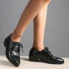 2026 New Elegant Patent Leather Dress Shoes for Women Spring Summer Fashion Pointed Toe Thick Heels Single Shoes Plus Size