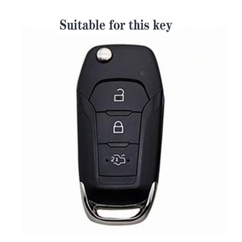 3 Button Silicone Car Remote Key Case Cover For Ford Figo  Mondeo 5 Ecosport Puma  Fiesta Mk8 Everest Ranger Accessories