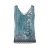 Women's Satin Tank Tops V Neck Casual Cami Sleeveless Camisole Blouses Summer Basic Tank Shirt Gradient