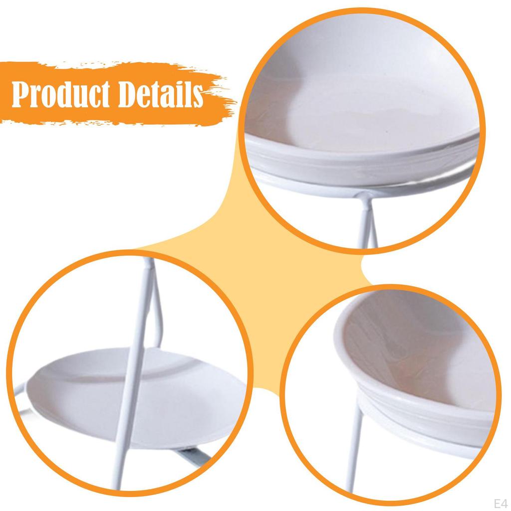 Keramisk oljebrännare Doftande Dekorativ Bärbar Järnram Smält för Hem SPA Meditation Kontor