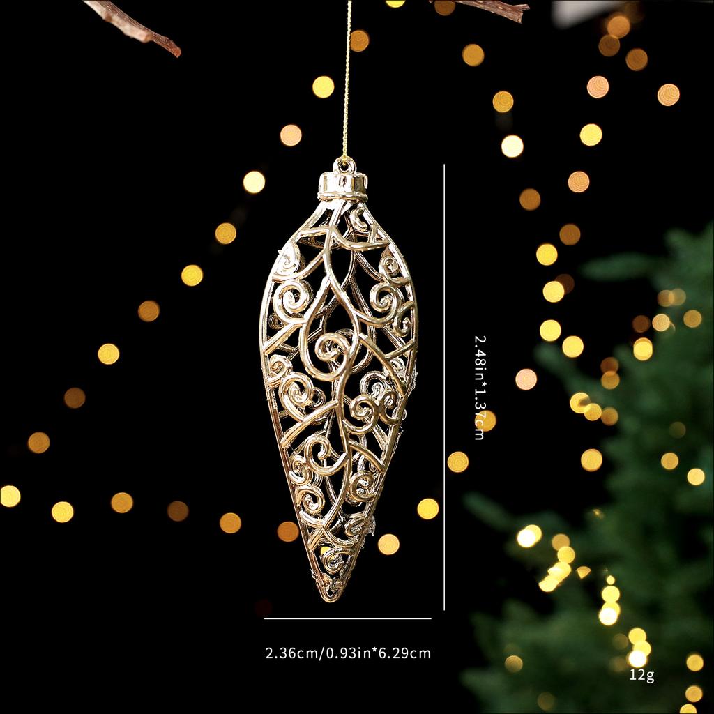 Creative Gold Christmas Hanging Decoration Angel Snowflake Butterfly Dragonfly Christmas Tree Ornament Festival Favors Shopwindo