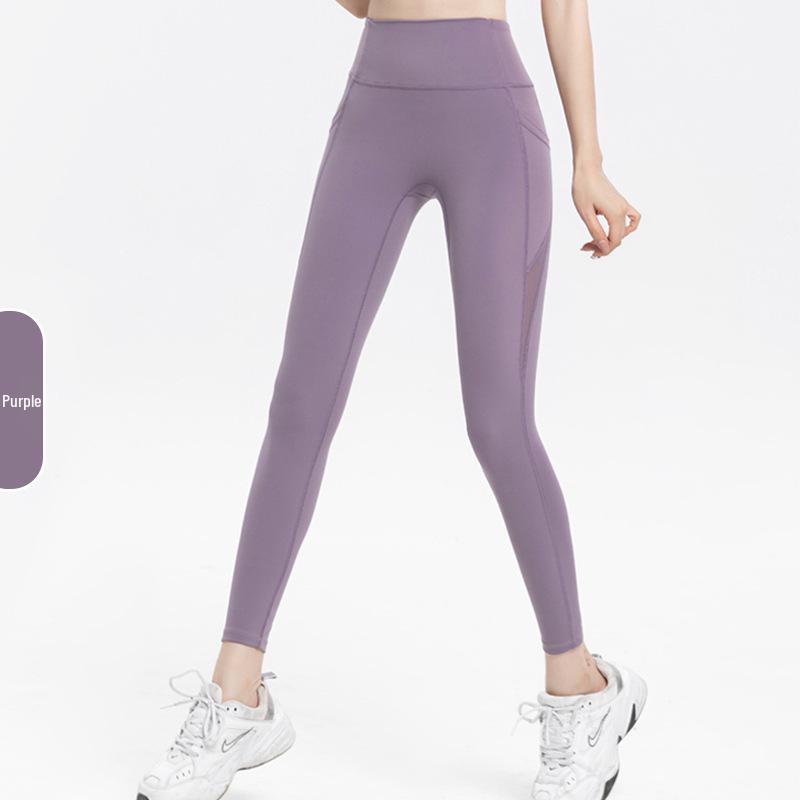 High-Waisted Mesh Tummy Control Butt-Lifting Sports Leggings - Women's Quick-Dry, Breathable, Skin-Friendly Shapewear