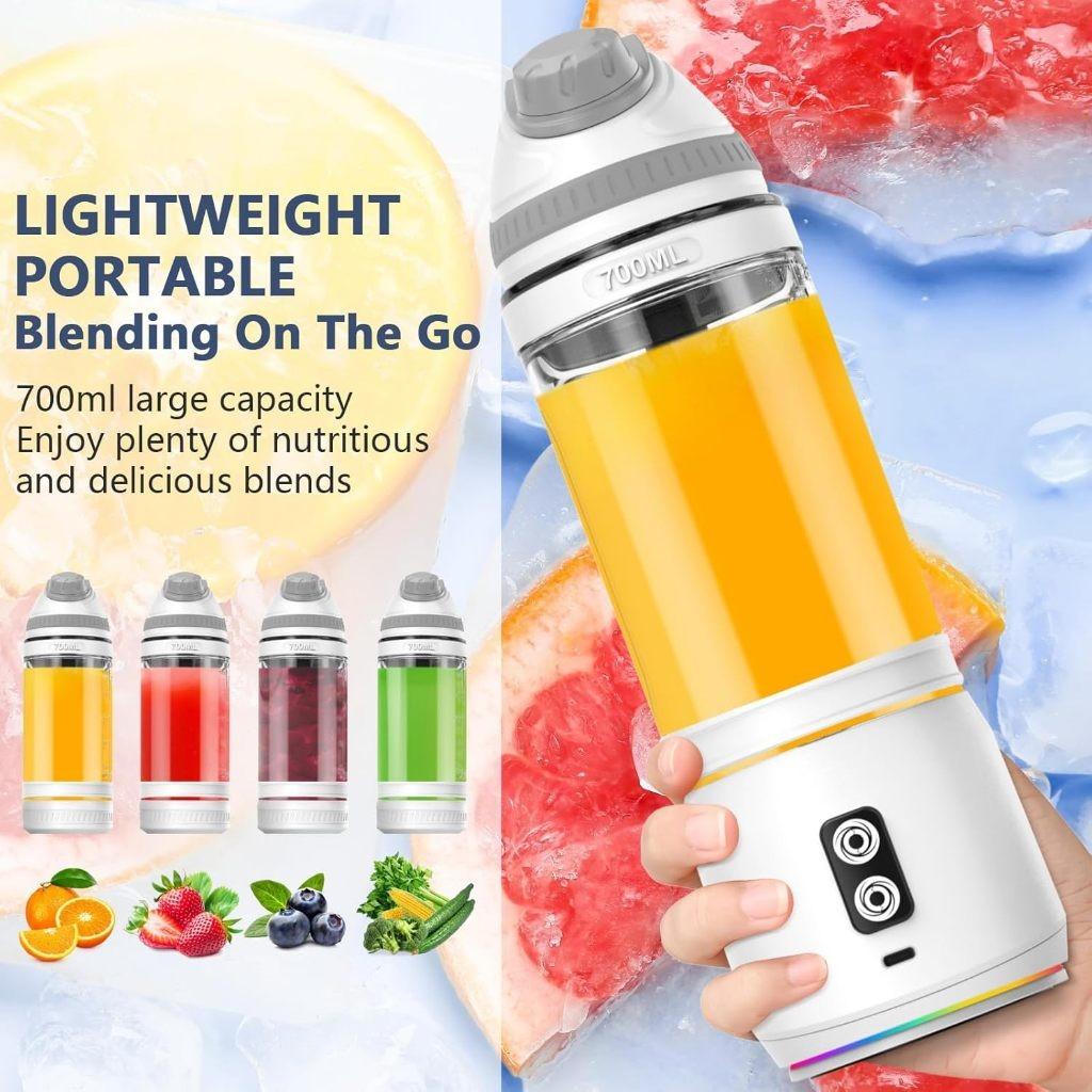 700ML Large Capacity USB Rechargeable Mini Juice Cup Electric Juicer Small Travel Portable Juice Blender
