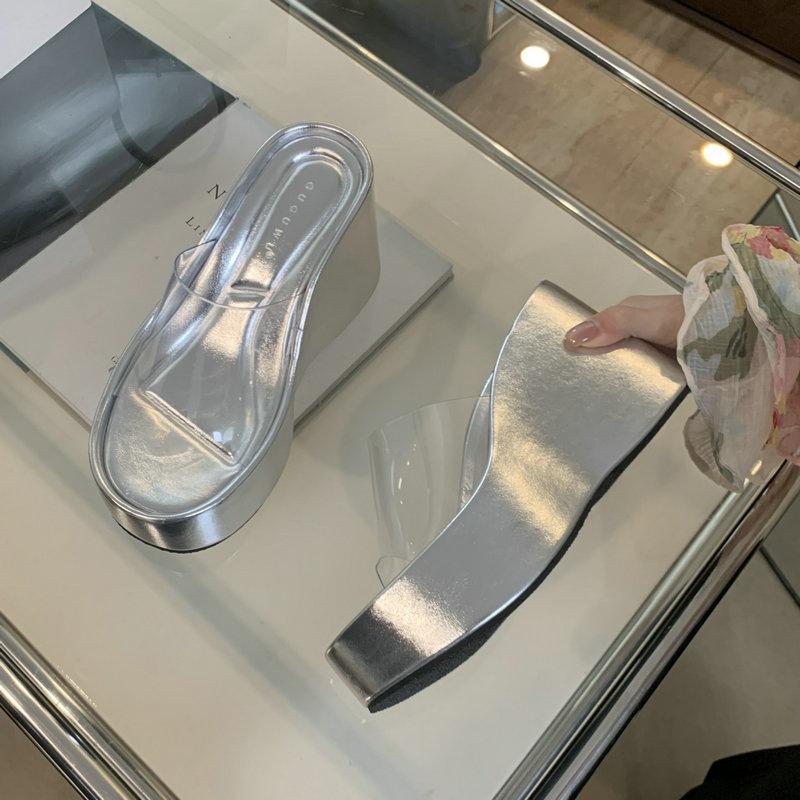 Summer open-toed casual shoes platform women's cool slippers version beach shoes one-word