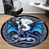 1pc Dragon Wolf Office Round Area Rug, Under Office Chairs Bedroom Living Room Home Decor, Room Deco, Available in Various Sizes