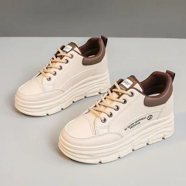 

Fashion Women Shoes Trend Woman Chunky Sneakers Korea Hidden Increase Thickess Shoes Outdoor Breathable Comfortable Casual Shoes 42 хаки