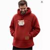Nowy Europejski i Amerykański Polarowy Ludzie Zwierzęta Jedna Osoba Mężczyźni i Kobiety Ta Sama Hipsterska Bluza z Kapturem Luźny Codzienny Ciepły Sweter