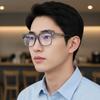 LUXEYE Luxury Glasses Geek Chic Rimless Horn-Rimmed Glasses Frame MR2091
