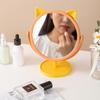 Cat Ear Desktop Makeup Mirror for Home, Student Dormitory, or Dressing Table - Princess Style