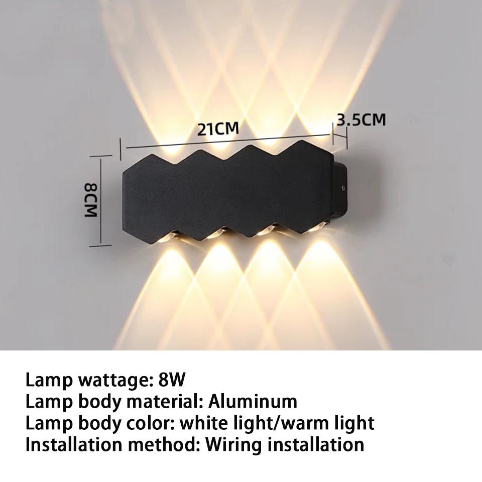 Aluminium LED Wall Light Waterproof Outdoor Indoor Lighting IP55 AC86-265V 4w 6w 8w 10w wall lamp for Garden Stair Night