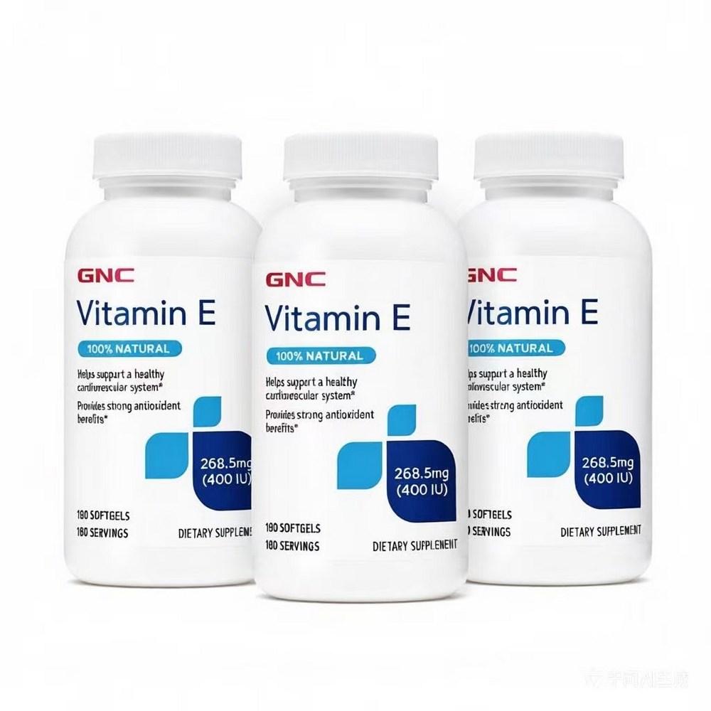GNC Vitamin E 400 IU 180 Softgels (180 Servings, 3 Pcs)