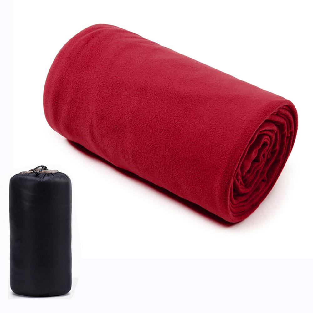 Portable Sleeping Bag Liner Microfiber Fleece Travel Sheet Sleep Sack Zippered Camping Blanket For Outdoor Camping Tent Bed