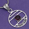 Pendant Garnet   Sterling Jewelry Gemstone Plated Gold Natural Red