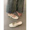 French platform silver bag head half slippers women's 2025 new muller shoes single shoes Mary Jane