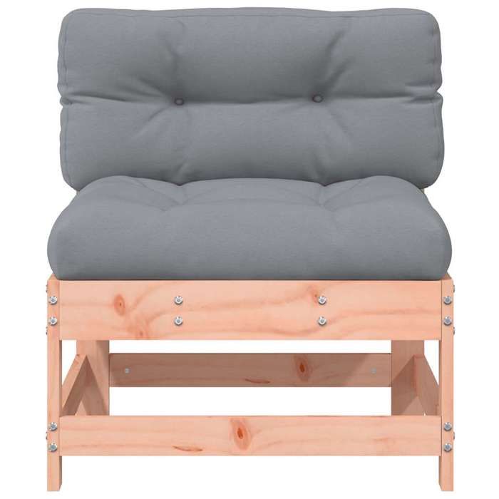 VidaXL Canapé central avec coussins bois massif douglas, canapé de jardin, siège de jardin, siège d'extérieur, canapé 825553