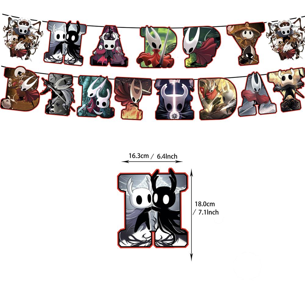 30 Stück Hollow Knight Partyballons Inklusive Banner Kuchentopper Ballon