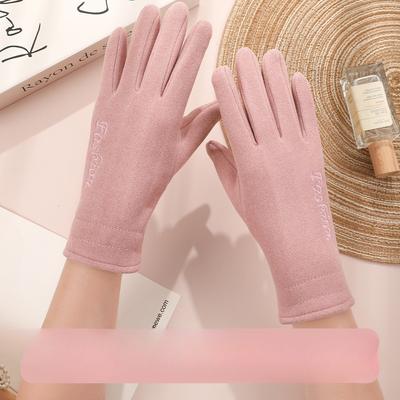 Warm Gloves for Women In Winter Thickened Fabric Cycling Hair Mouth Cold Proof Outdoor Windproof Heat Storage Touch Screen Warm Gloves