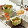 Push-type Sink Filter Hanging Basket One-touch Opening and Closing Versatile Sink Storage Rack Large Capacity Filter Basket