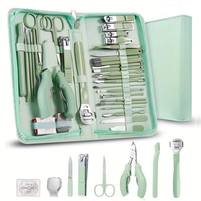 7//22/35 Piece Green Manicure Pedicure Multi-Purpose Set, Toenail Care Set, Manicure Set Pedicure Tool Set