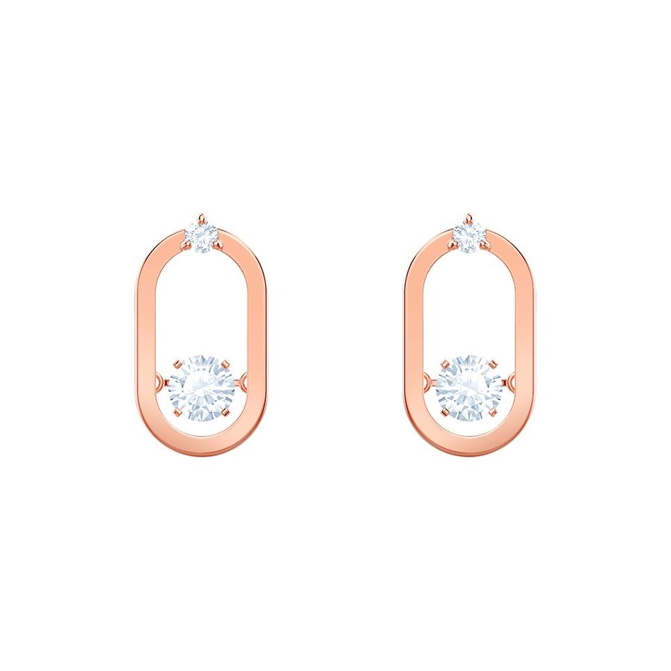 Swarovski Sparkling Dance Pierced Earrings Women earrings Rose-Gold 5468118 Box (Random Color)