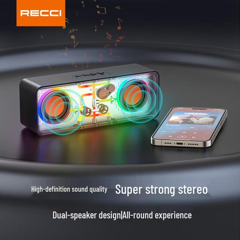 Recci RSK-W38 HiFi RGB Bluetooth Speaker CN plug (adapter included)