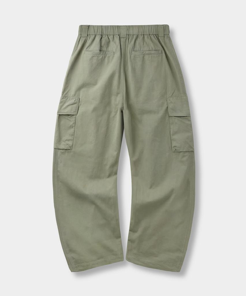 Yujen Single-Pleat Wide Cargo Elastic Pants_3 Color