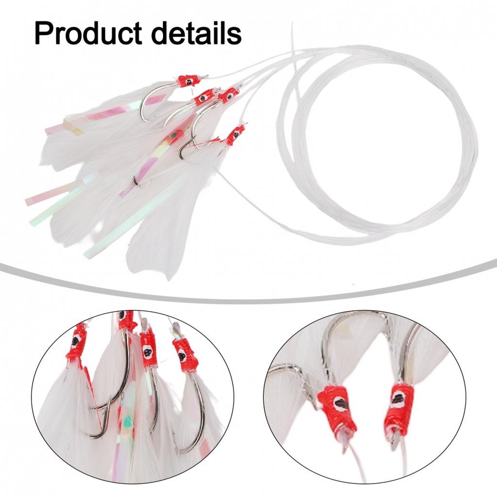 5pcs For Sabiki Rigs with Hooks for Effective For Deep Sea Fishing Techniques