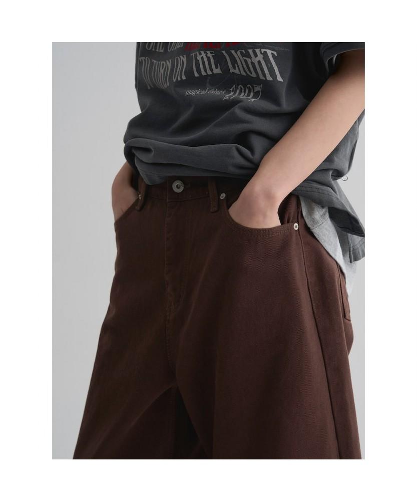 8SECONDS Semi Barrel Fit Denim Brown