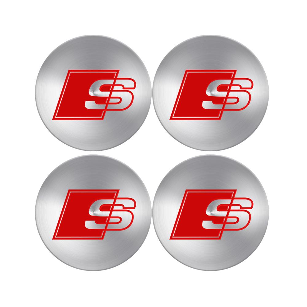 2026 4Pcs 56/60/63/65/68mm Car Wheel Stickers Center Hub Cap Badge Cover For Audi Q5 A4 B9 B7 A1 A5 Q3 Q7 A6 C6 C7 A4L A3 Sline RS A6