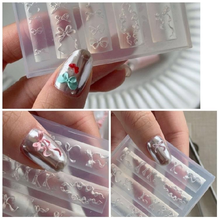 Professionelle Nagelschimmel Silikonstempel mit realistischem Blumenspitzen-Mehrzweck-Bastelwerkzeug für Schönheitsprojekte