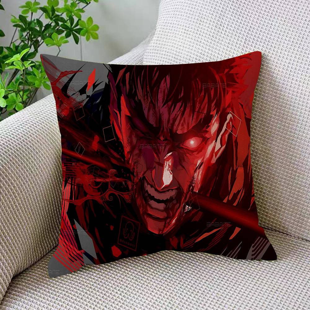 Berserk Guts Hot Anime Personalized Pillow Cover Kids Bedroom Wild Party Decor Pillowcase Kid Birthday Shower Gift