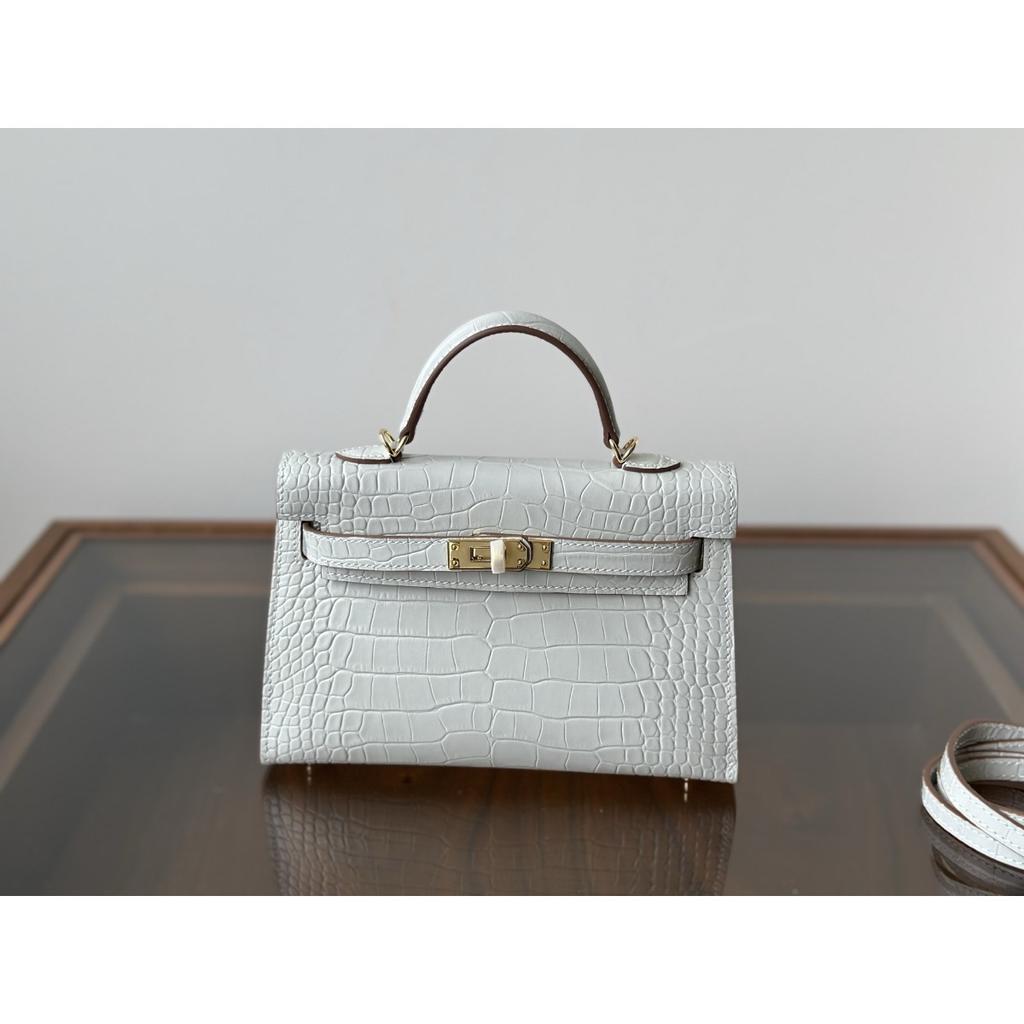 Kazilan 21cm Kelli Crocodile Pattern Handbag Bag Women's Fashion Versatile Mini Shoulder Messenger Women's Bag