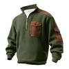 Men's Solid Color Stand Collar Sweatshirt Men's Sports Large Size Casual Sweatshirt