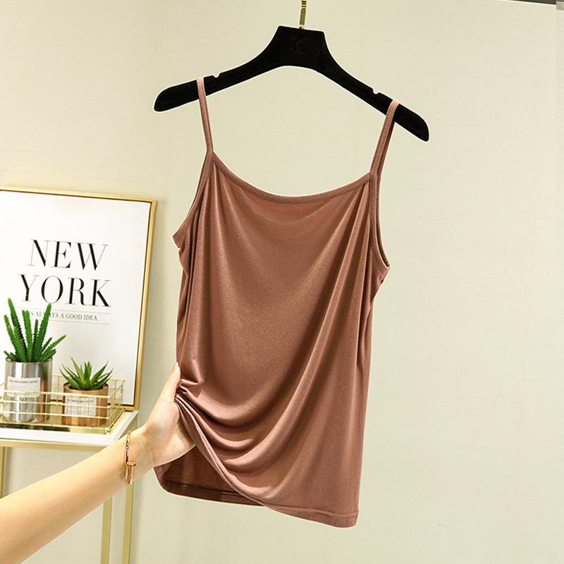 Modal sling vest women's summer thin inner sleeveless base large size loose fat mm outer wear thin top