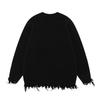 Unisex Streetwear Strickpullover mit Used-Design Jacquard Lockerer Schnitt Herbst