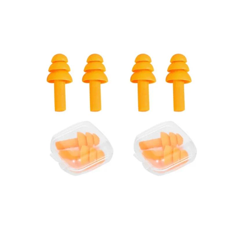 5/2/1Pairs Soft Silicone Earplugs Comfort Noise Reduct Earplugs Protective Sleep Reusable Waterproof Swimming Ear Plug With Box