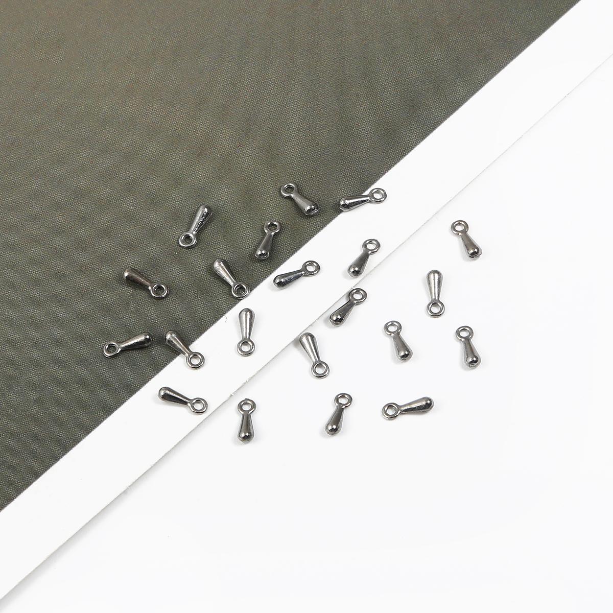 

100 шт. 2x7 мм шнур с каплями воды для DIY ожерелья, браслета, обжимные концы, удлиненные удлинительные цепочки, застежка-хвост