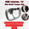 For New Tesla Model Y L/ Y Juniper  350mm/377mm Yoke Handle Steering Wheel With Heating NAPP Leather Steering Wheel Accessories