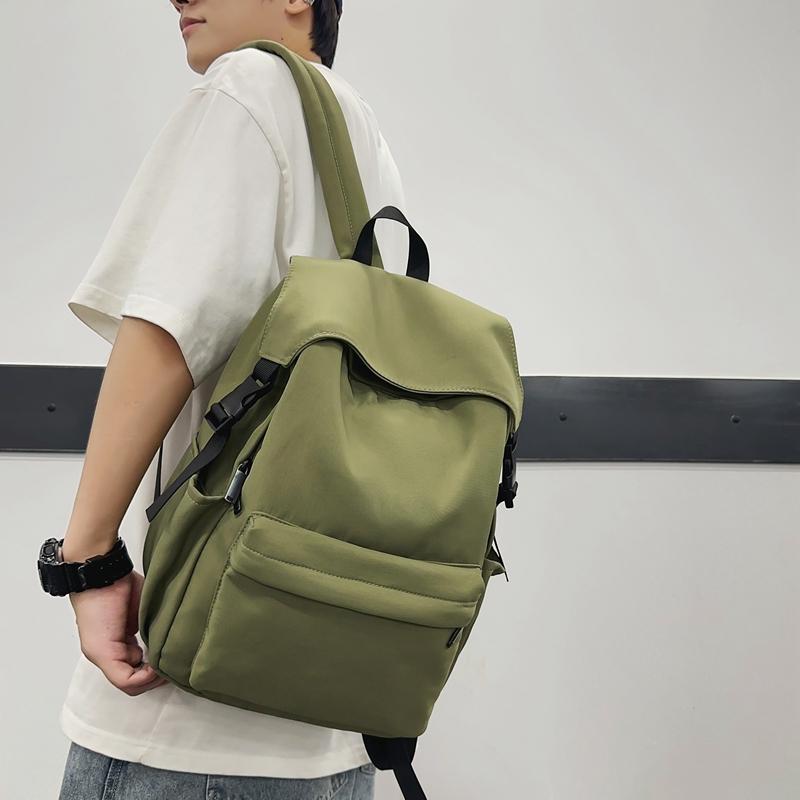 Einfarbig Schultasche College-Stil Männer Leichter wasserdichter Rucksack Frauen Klasse Pendlerrucksack