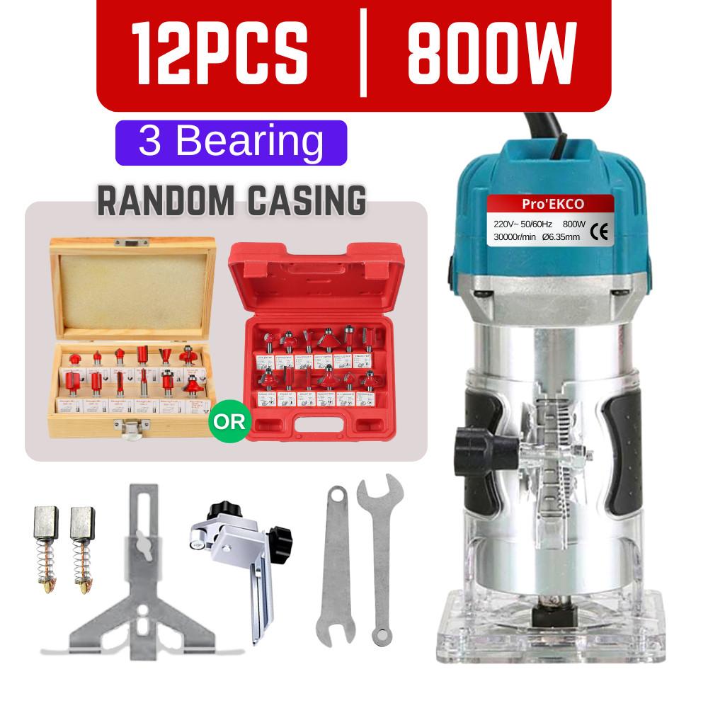 800W Portable Woodworking Power Tool High Power Electric Wood Trimmer Handheld Engraving Slotting Router