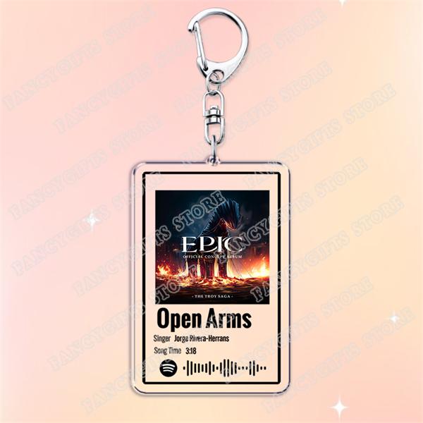 Hot Epic The Musical Songs Keychains for Women Accessories Bag Wouldn't You Like No Longer You Music Keyings Jewelry Fans Gifts