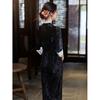 Soho 1011 new cheongsam autumn long fashion thin retro high-end temperament commuter daily dress