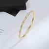 Elegant Gold-Plated Bamboo Joint Bracelet with Micro-inlaid Zirconia for Women