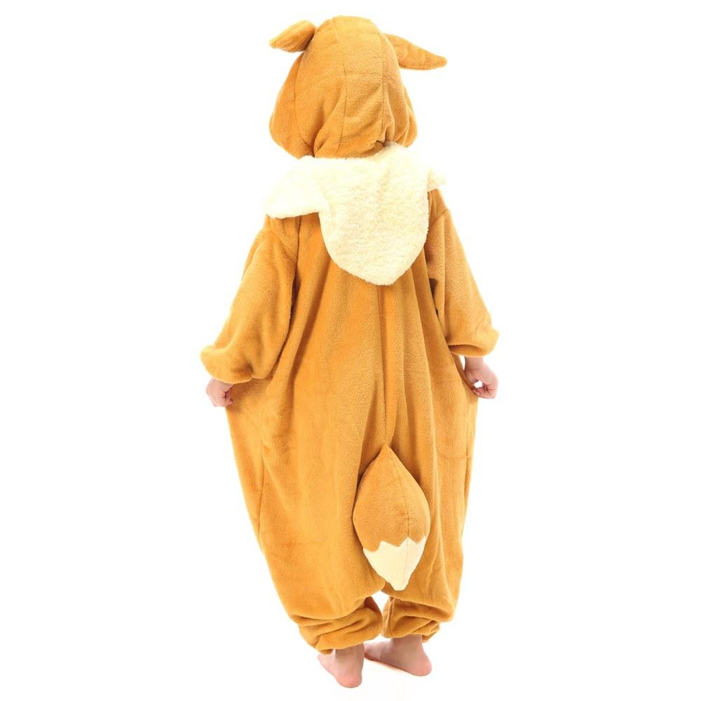 SAZAC Eevee Character Fleece Costume Pocket Monster for Kids 110cm