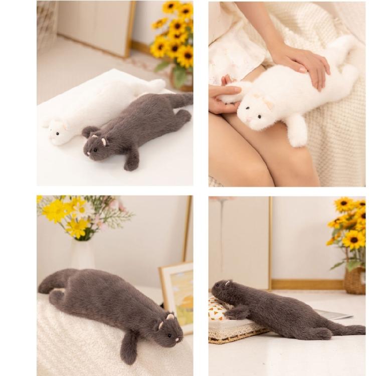 Realistic Ferret Plush Dolls Animal Large Ferret Toy Furry Stuffed Toy Cuddle Toy for Birthday Christmas Gifts