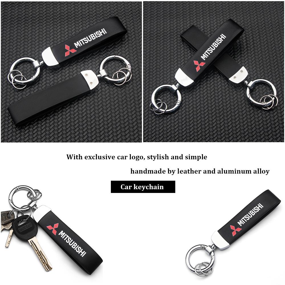 Metal Car Printed Keychain Badge Logo For Mitsubishi Grandis Outlander Xl Pajero Xpander Space Star Lancer EX Galant Delica L200
