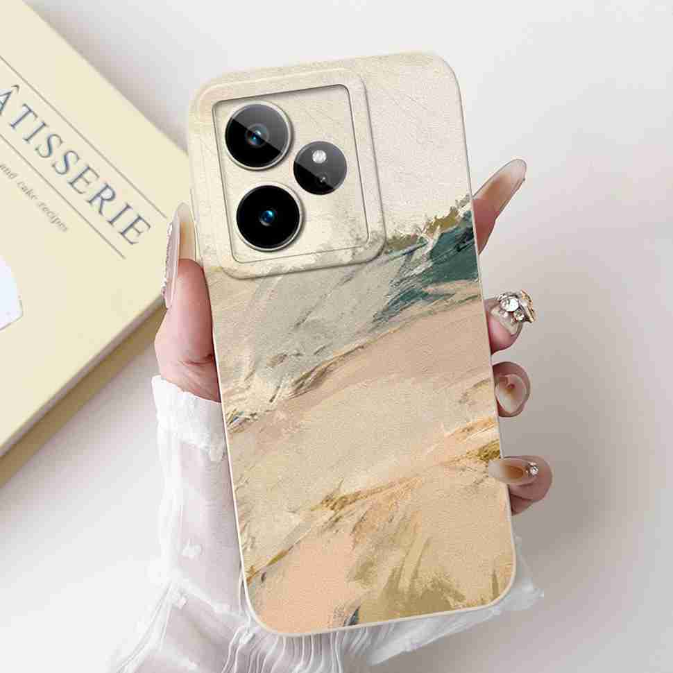 For Realme GT 7 5G 6.78" Case RMX5061 Cartoon Panda New Flower Collection Soft Silicon Cover For Oppo Realme GT7 5G Phone Shell