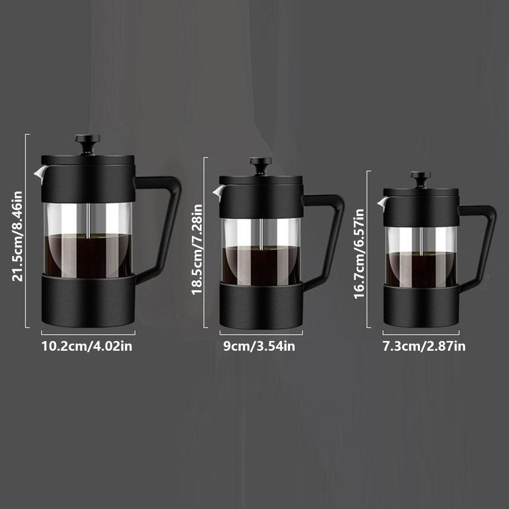 Thickened Glass French Press Coffee Maker Rust-Free Hand Punch Pot  Camping Travel